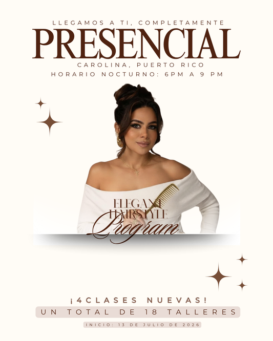 Elegant Hairstyle Program- Matrícula (Clases comienzan el 13 de julio de 2026)